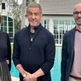 La Valaisanne Céline Udriot, COO, et Sami Arpa, CEO & co-fondateur de Largo.ai, dans le jardin de Sylvester Stallone à Palm Beach en Floride
